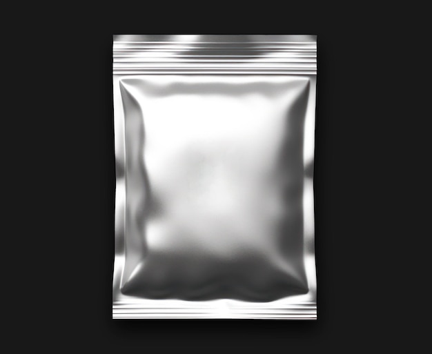 Foto gratuita envases metálicos plateados aislados sobre un fondo negro