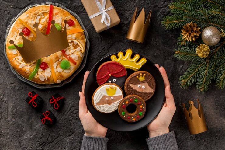 Foto gratuito epifanía feliz comida sabrosa