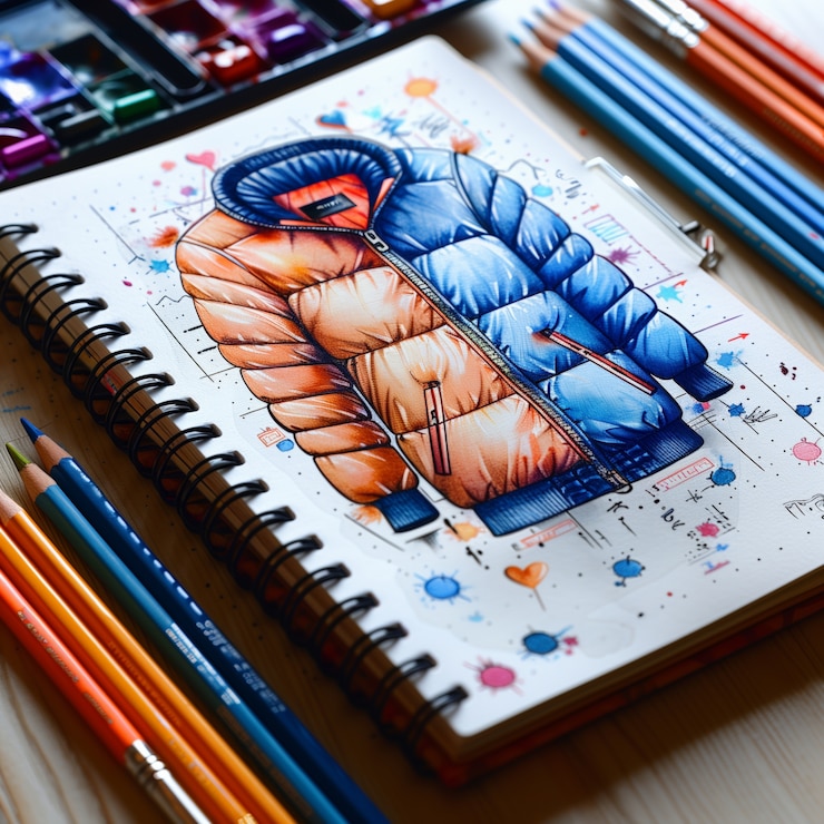 Foto gratuito esbozo de diseño de moda en estilo de arte digital
