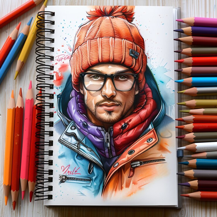 Foto gratuito esbozo de diseño de moda en estilo de arte digital