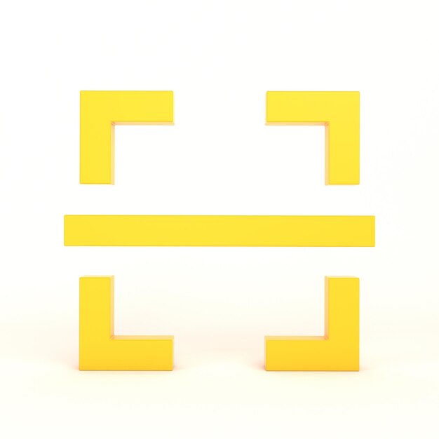Escanear icono frontal con fondo blanco