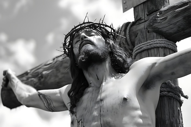 Foto gratuita la escena del buen viernes con jesucristo.