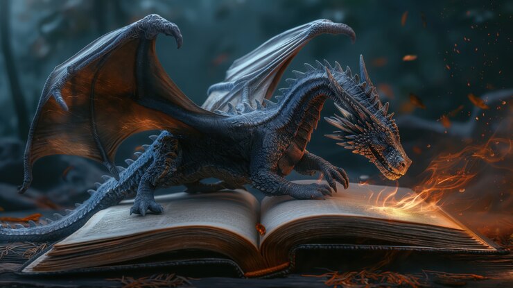 Foto gratuito escena de cuento de hadas saliendo de un libro