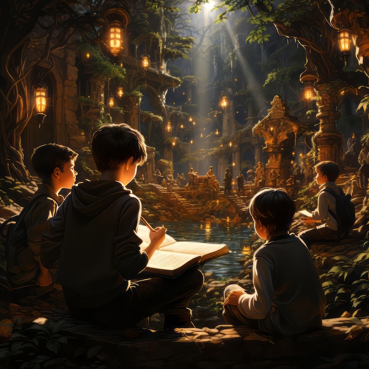 Foto gratuito escena de estilo fantasía para el día internacional de la educación