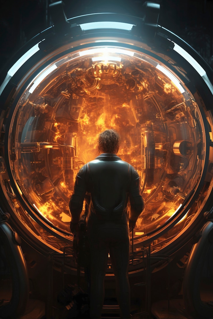 Foto gratuito escena de fantasía con personaje humano futurista