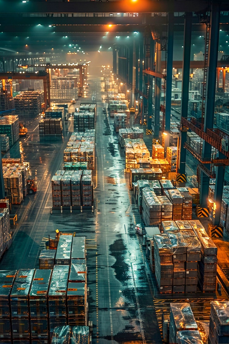 Foto gratuito escena fotorrealista con operaciones logísticas de almacén
