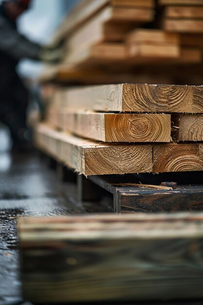 Escena de la industria y la fábrica de madera