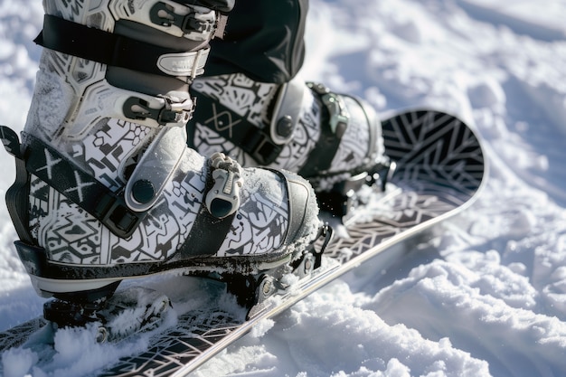 Foto gratuita escena de invierno con personas haciendo snowboard