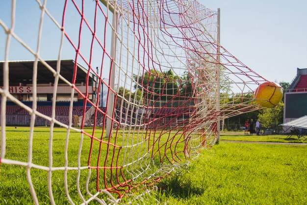 Escena de pelota en red