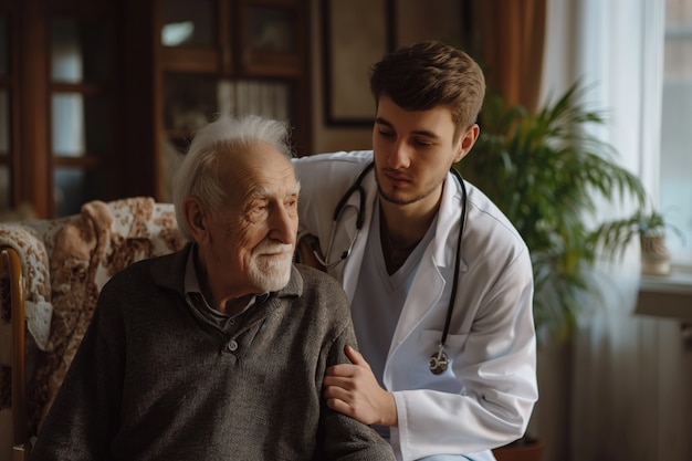 Foto gratuita escena realista con el cuidado de ancianos para personas mayores