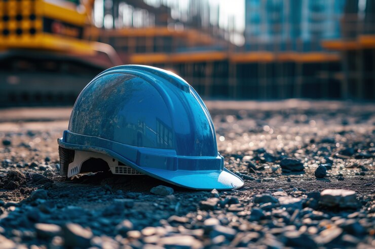 Foto gratuito escena del sitio de construcción con equipos