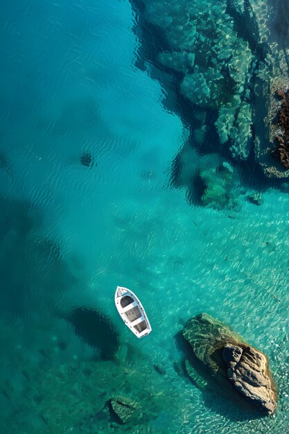 Foto gratuita escena tranquilizadora con un paisaje marino idílico y fotorrealista