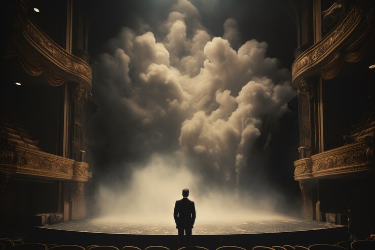 Foto gratuito escenas retro del día mundial del teatro.
