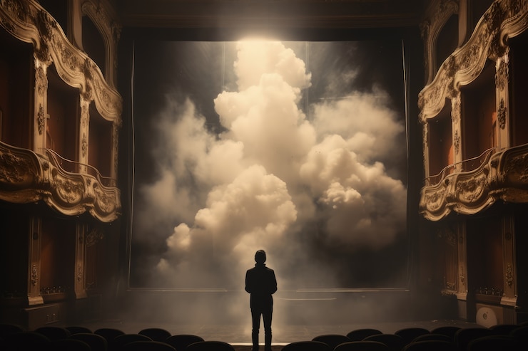 Foto gratuito escenas retro del día mundial del teatro.