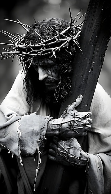 Escenas del Viernes Santo con Jesucristo.