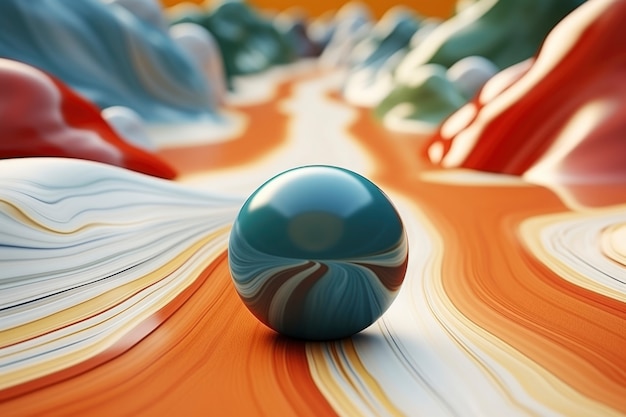 Foto gratuita esfera 3d creativa abstracta