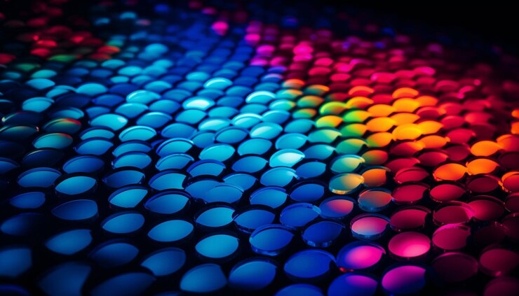 Foto gratuito esferas multicolores en un fondo de celebración brillante generado por ia