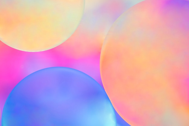 Esferas multicolores sobre fondo borroso hued