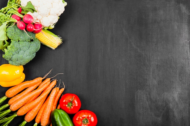 Espacio y verduras frescas