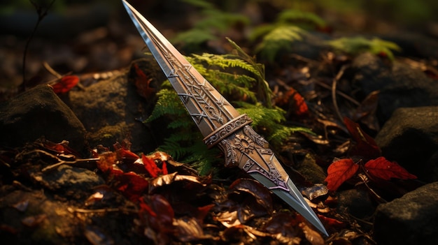 Foto gratuita espada medieval flecha