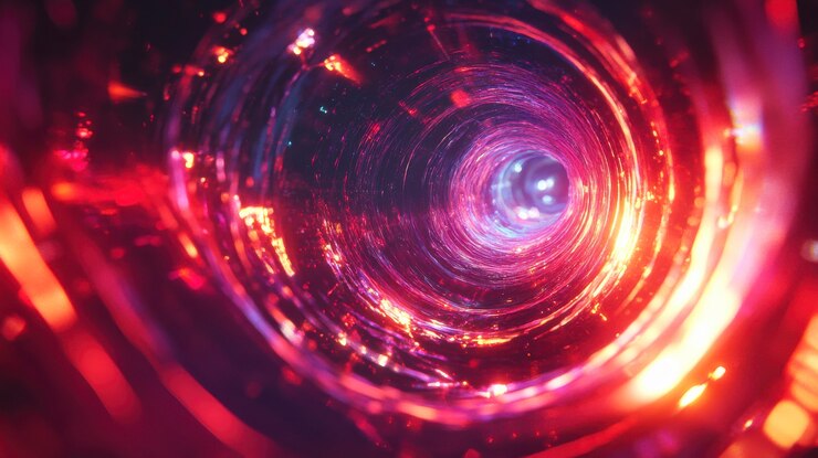 Foto gratuito espectro y destellos de luz de colores
