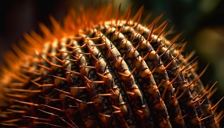 Foto gratuito espina puntiaguda en el dolor de la naturaleza de la fruta amarilla generada por ia