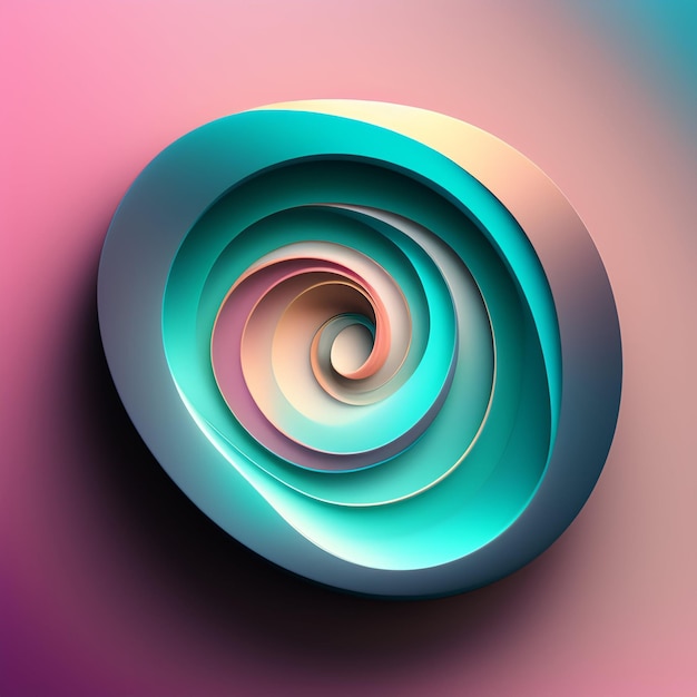 Una espiral colorida con un diseño en espiral.