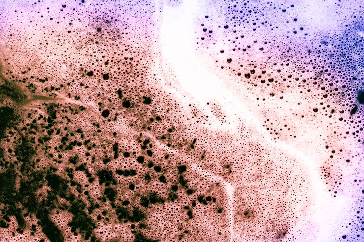 Foto gratuito espuma en líquido de color degradado