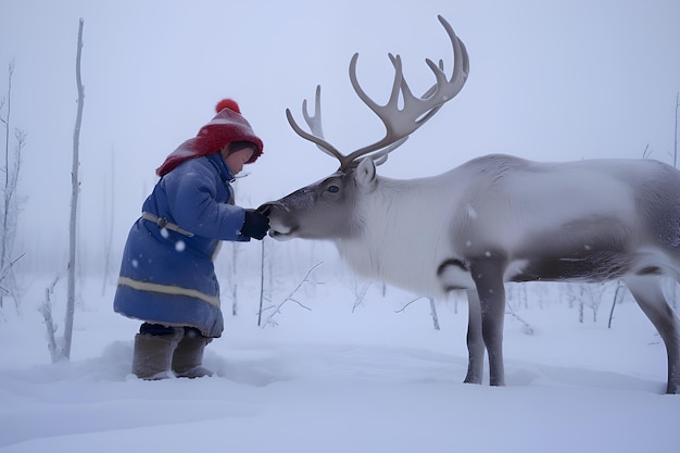 Foto gratuita los esquimales viven en condiciones climáticas extremas