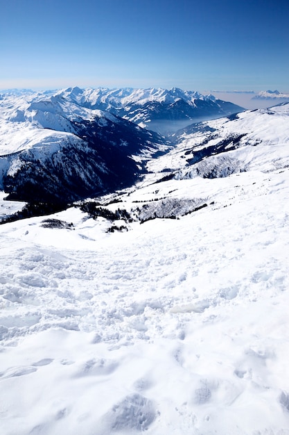 Estación de esquí en Alpes franceses
