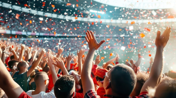 Foto gratuito estadio de fútbol lleno de gente.