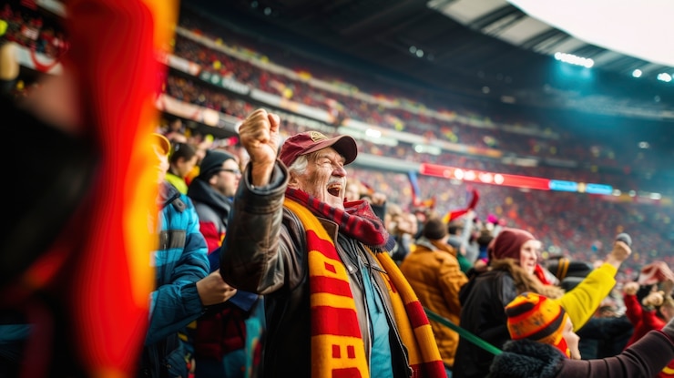 Foto gratuito estadio de fútbol lleno de gente.
