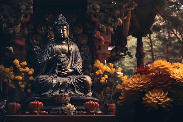 Foto gratuita estatua de buda para la espiritualidad y el zen