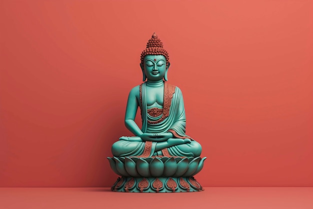 Foto gratuita estatua de buda en el estudio