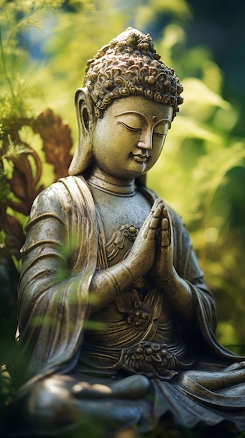 Estatua de Buda en la naturaleza