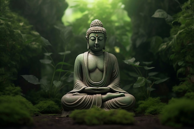 Foto gratuita estatua de buda en la naturaleza