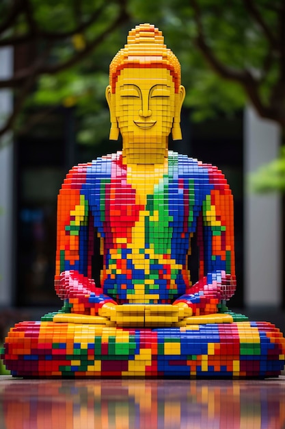 Foto gratuita estatua de buda en la naturaleza