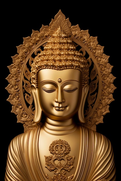 Estatua de Buda de oro en el estudio