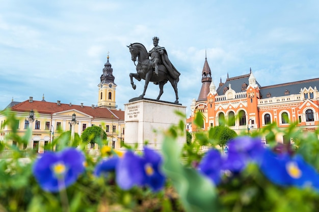 Foto gratuita estatua del rey fernando i en oradea rumania