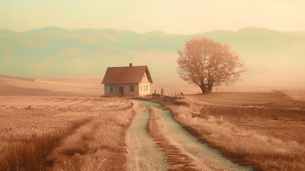 Foto gratuita la estética de ensueño y el color del año tonifican el paisaje natural