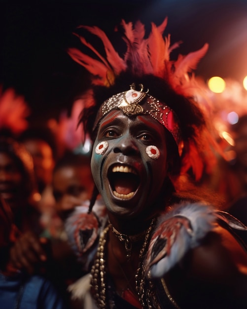 Foto gratuita la estética oscura del carnaval