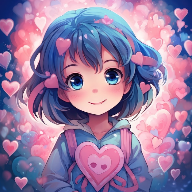 Foto gratuita el estilo de anime ilustrado de selflove