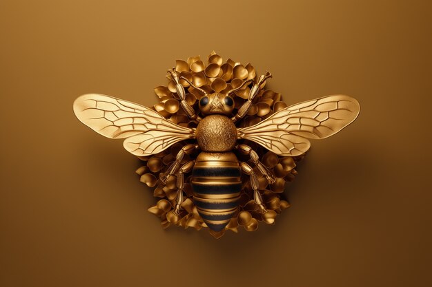 Estilo de arte digital abeja