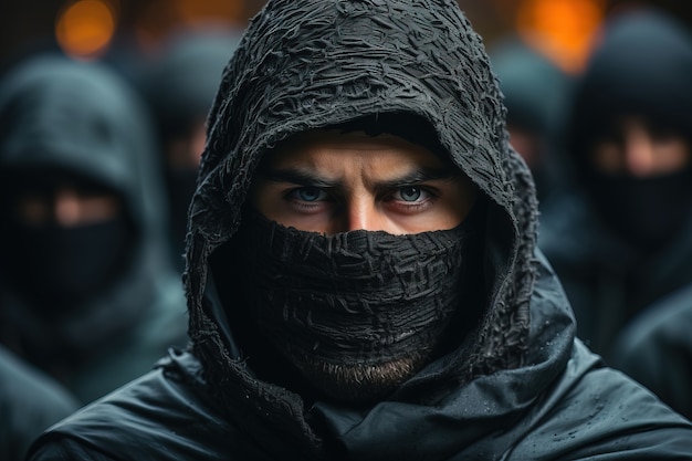 Foto gratuita el estilo oscuro del ninja naruto