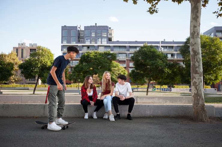 Foto gratuito estilo de vida de los adolescentes en la ciudad.