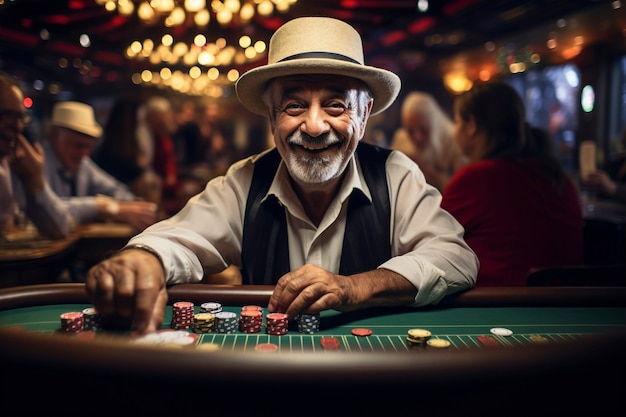 Estilo de vida fotorrealista en el casino