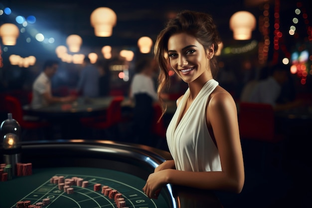 Foto gratuita estilo de vida fotorrealista en el casino