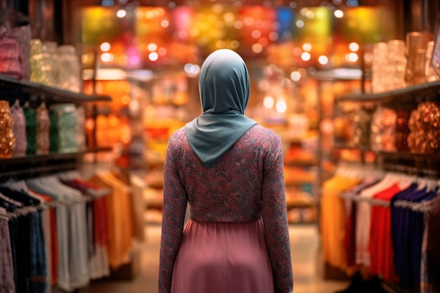 Foto gratuita estilo de vida de la mujer islámica de mediana altura