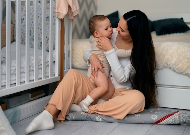 Estilo de vida de la mujer que pasa por la maternidad