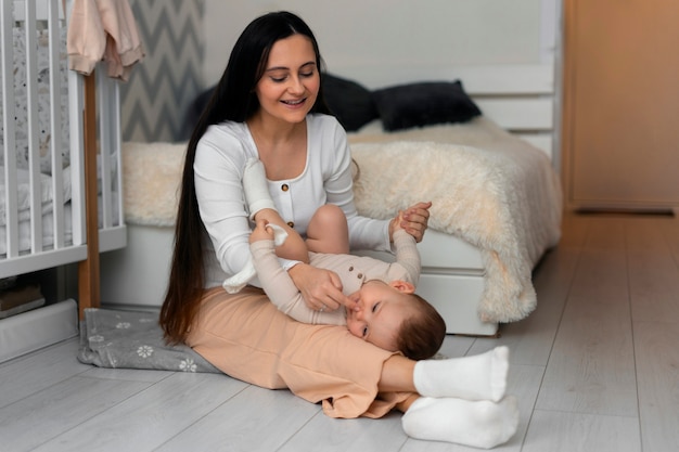 Estilo de vida de la mujer que pasa por la maternidad